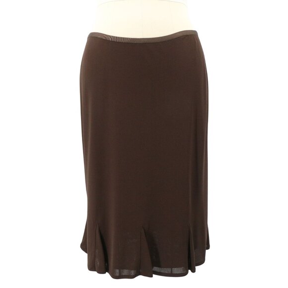 Lida Baday Dresses & Skirts - NWT Lida Baday Knee Length Skirt w/ Insets Havana Brown M $390